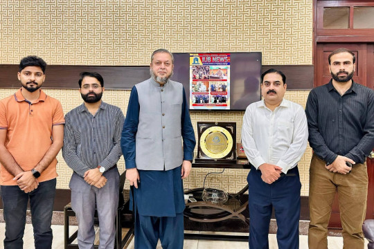 VC Prof. Dr. Muhammad appreciates the University Printing Press and IUB PR team for launching two IUB News letters
