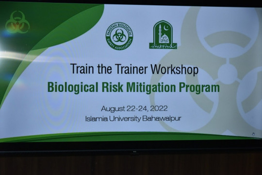 IUB organized a 3 Days Hands-on in-Person PROVINCIAL TRAINING OF TRAINER on “BIOLOGICAL RISK MITIGATION PROGRAM”