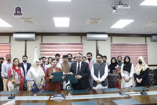 The MoU signed between The IUB and Bargad Organization for Youth Development at VC's Secretariat, BJC