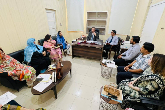 Board of Studies meeting of the Department of English Literature headed by Vice Chancellor Prof. Dr. Muhammad Kamran