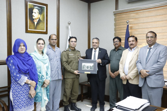 RPO Bahawalpur DIG Rai Babar Saeed met Vice Chancellor Engr Prof Dr. Athar Mahboob