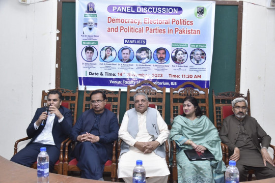 IUB organized a Panel Discussion on "Democracy, Electoral Process and Political Parties in Pakistan"