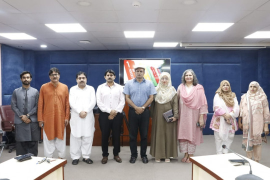 A meeting of Committee to Establish SDGs Wall at IUB held today at Main Auditorium, Baghdad-ul-Jadeed Campus, IUB