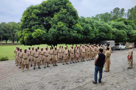 Glimpses of training sessions being held under IUB Security Division