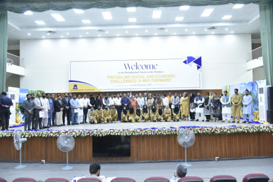 A seminar on "Prevailing Social & Economic Challenges: A way forward" held at the Islamia University of Bahawalpur