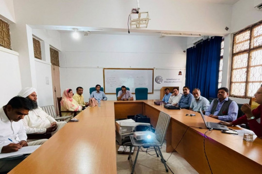 Training session titled “Strategies to Elevate Ranking of IUB” held at the Faculty of Arts and Languages