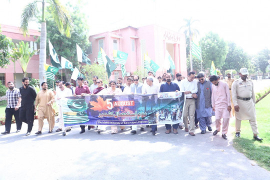 On the occasion of Kashmir Siege Day 2026, a rally was organized by the Islamia University of Bahawalpur.