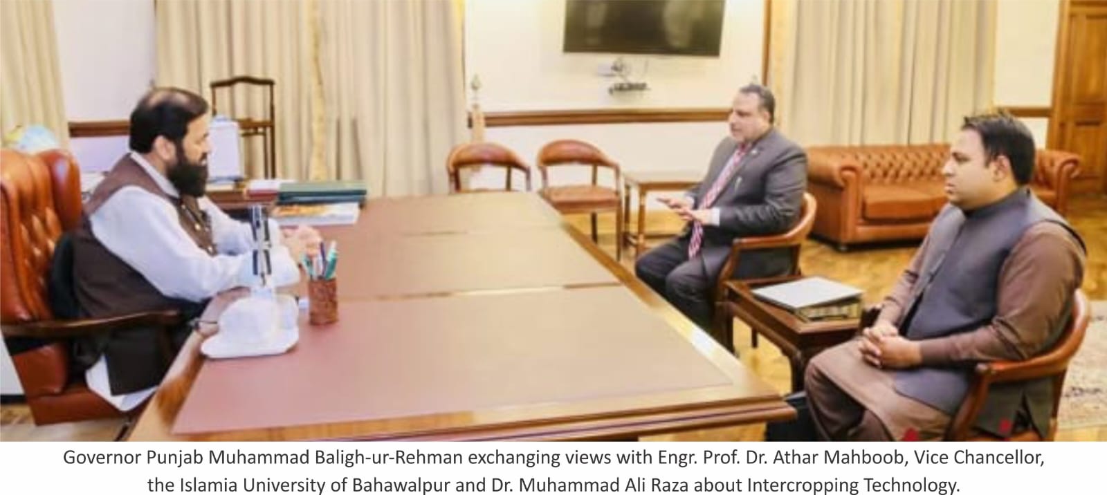 Governor Punjab appreciated the efforts of the IUB in promoting soybean related intercropping technology in Pakistan