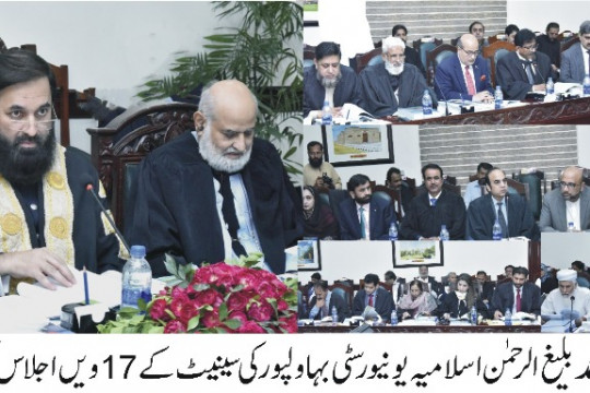 17th meeting of the Senate of the IUB under the chairmanship of Governor Punjab and Chancellor Engr. M Baligh-ur-Rehman