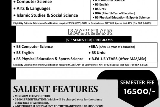 Admission Open Spring 2023 in Faculty of Online and Distance Education 2023