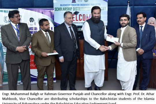 Honorable Governor Punjab & Chancellor distributed the scholarships of BEEF among the students belonging to Balochistan