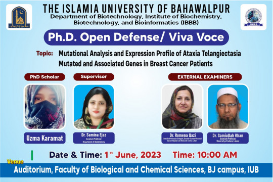 PhD Open Defense at the Department of Biotechnology, IUB