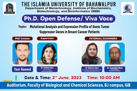 PhD Open Defense at the Department of Biotechnology, IUB (II)