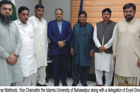 A delegation of Evyol Group of Companies visited IUB and met the VC Engineer. Professor Dr. Athar Mahboob