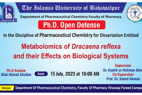 PhD Open Defense at the Department of Pharmaceutical Chemistry, IUB