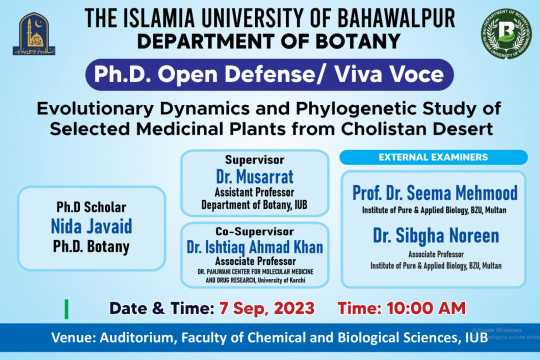 PhD open defense at the Department of Botany, IUB