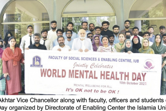 An awareness walk was organized on the occasion of World Mental Health Day