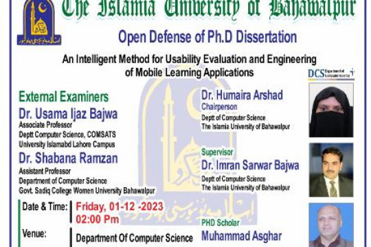 PhD open defense at the Department of Computer Science, IUB