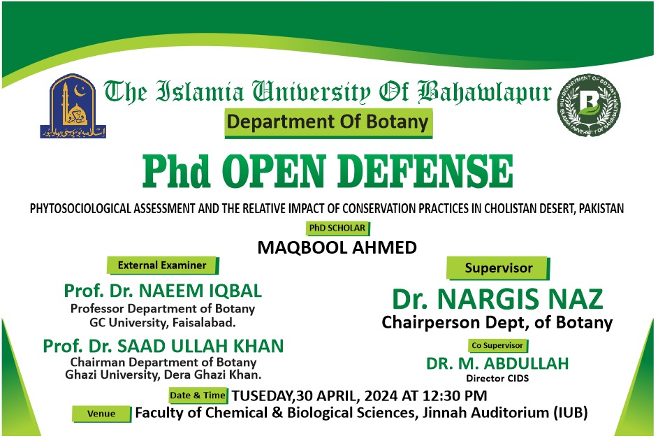 PhD botany Maqbool ahmad