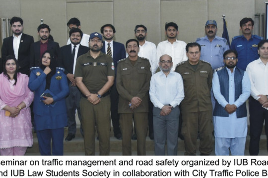 IUB in collaboration with City Traffic Police organized a seminar to highlight the important role of traffic management