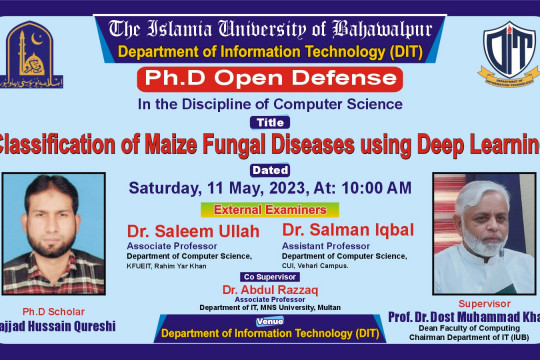 PhD open defense at the Department of Information Technology, IUB