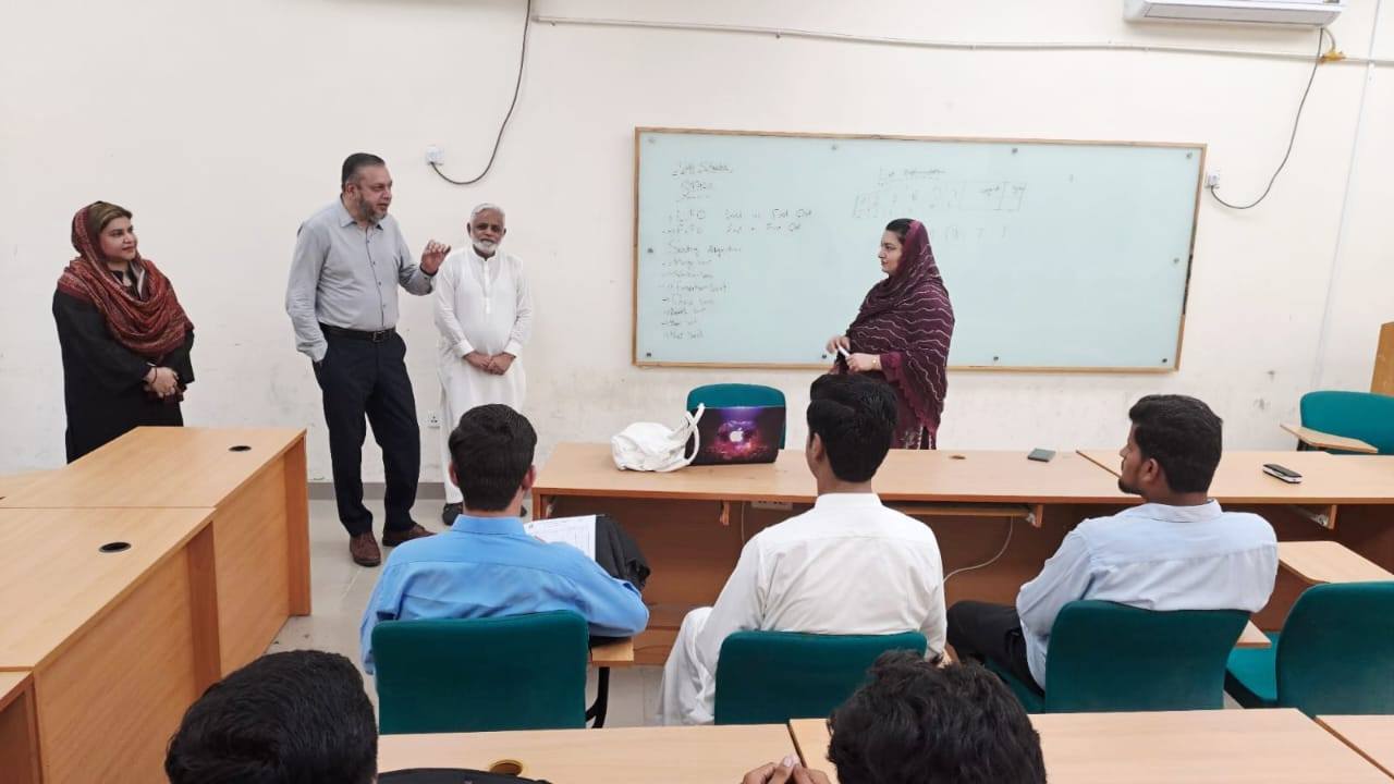 Worthy Vice Chancellor Prof. Dr. Muhammad Kamran paid visits to different departments in the Faculty of Computing.