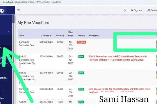 Fees in installments are now available in Students' MyIUB e-portal.