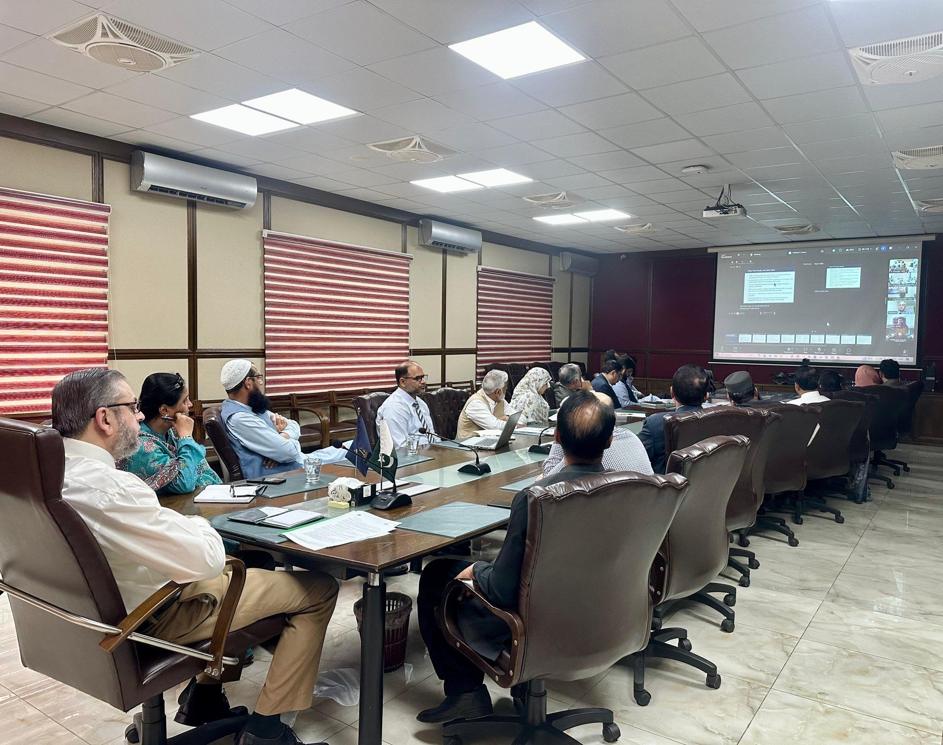 Vice Chancellor Prof. Dr. Muhammad Kamran, along with other IUB officials, joined the online PHEC meeting.