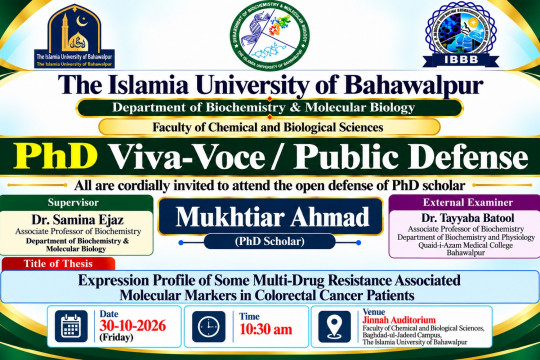 PhD Open Defense at department of Bio Chemistry