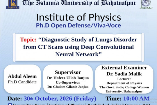 PhD Open Defense at Institute of Physics