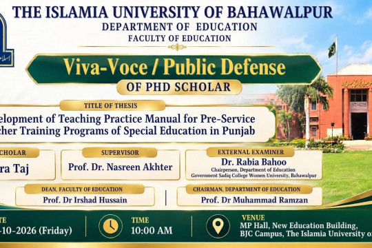 PhD Open Defense at department of Education