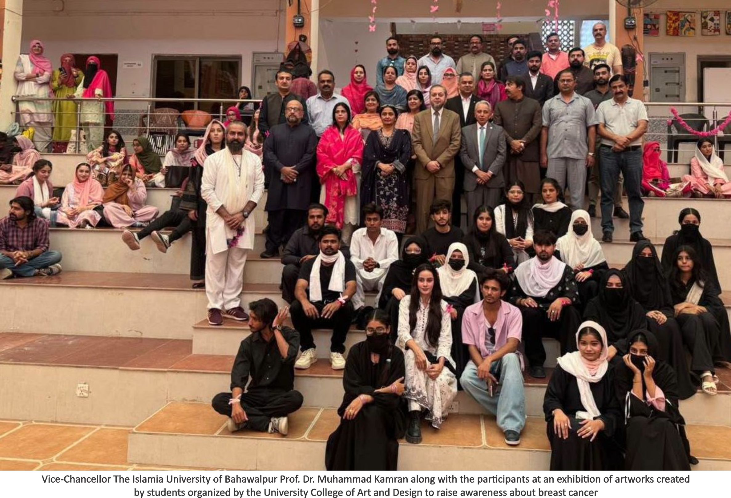 University College of Art and Design IUB organized an exhibition of artworks to raise awareness about breast cancer