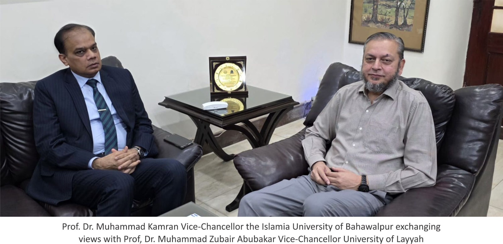 Vice Chancellor, Prof. Dr. Muhammad Zubair Abu Bakar, meeting with Vice Chancellor Prof. Dr. Muhammad Kamran
