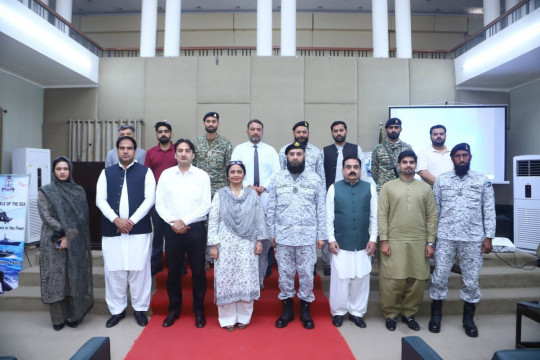Awareness and motivational lecture on job opportunities in Pakistan Navy was conducted.