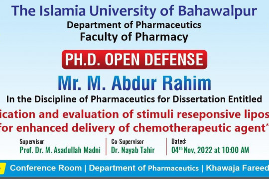 PhD open defense at Department of Pharmaceutics