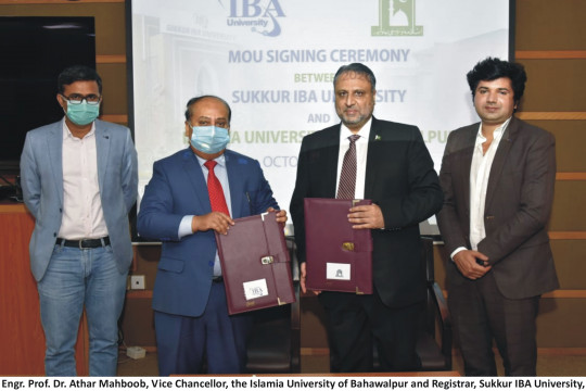 IUB and IBA Sukkar join hands to promote teaching and research