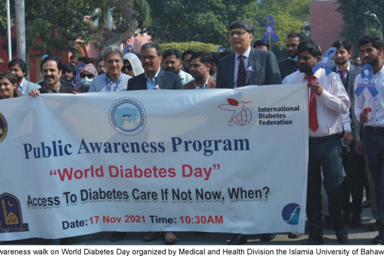 Awareness seminar on World Diabetes Day organized at IUB